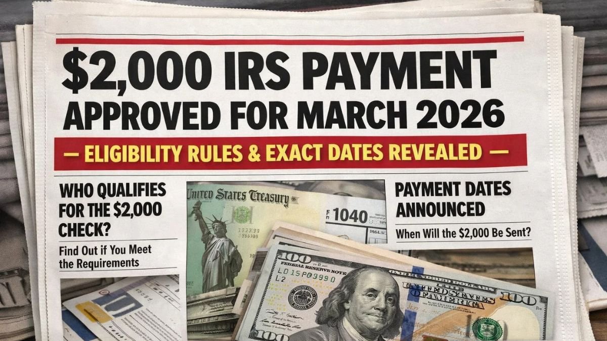 $2,000 IRS Payment Approved for March 2026