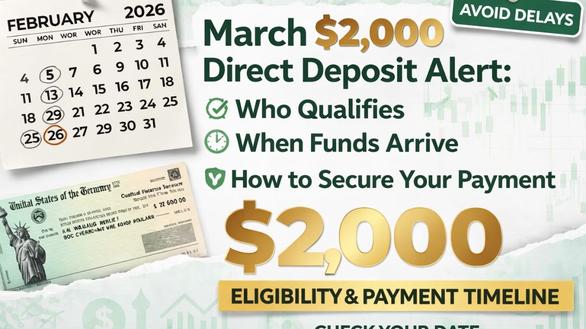 March $2,000 Direct Deposit Alert